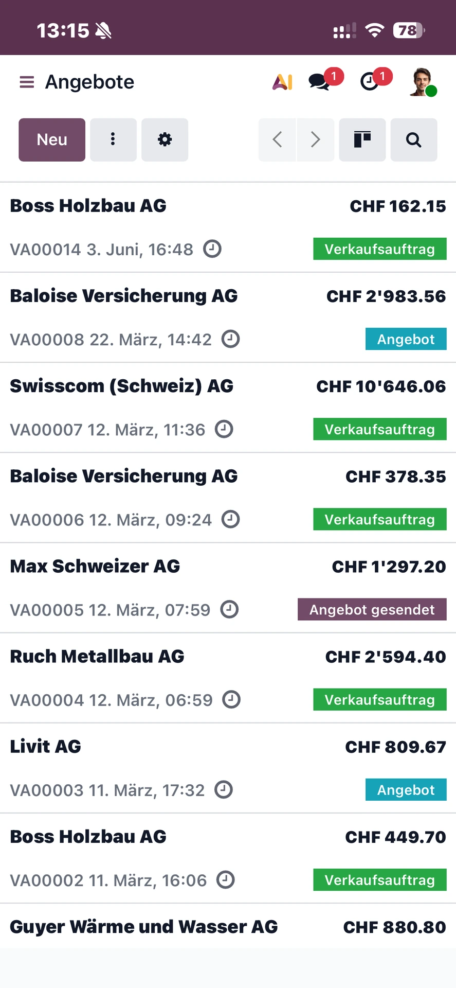 Offerten - Verträge